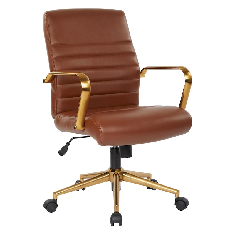 Mid-Back Faux Leather Chair
