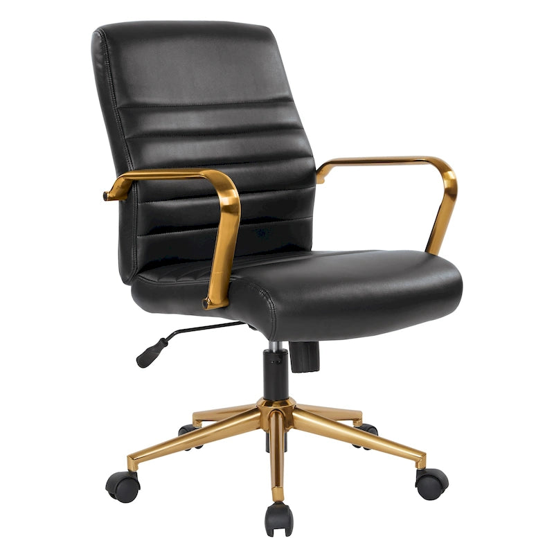 Mid-Back Faux Leather Chair