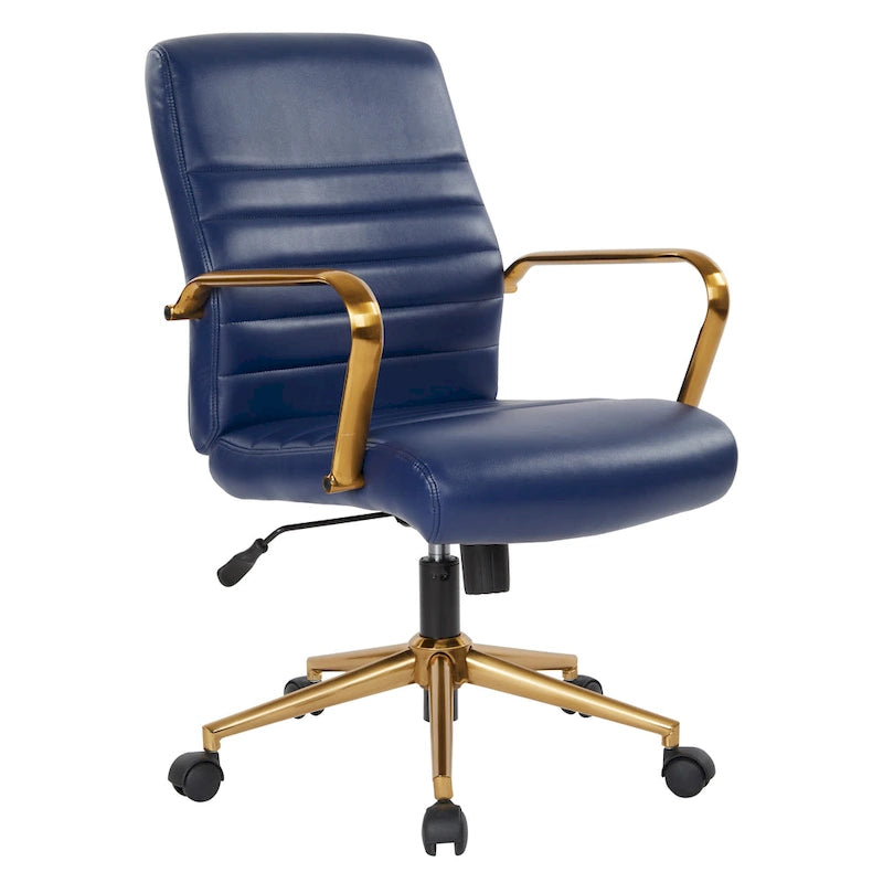 Mid-Back Faux Leather Chair