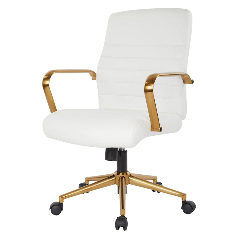 Mid-Back Faux Leather Chair