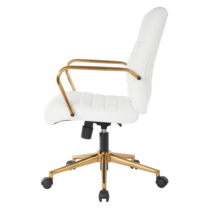 Mid-Back Faux Leather Chair