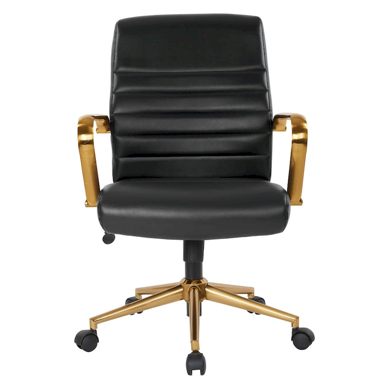 Mid-Back Faux Leather Chair