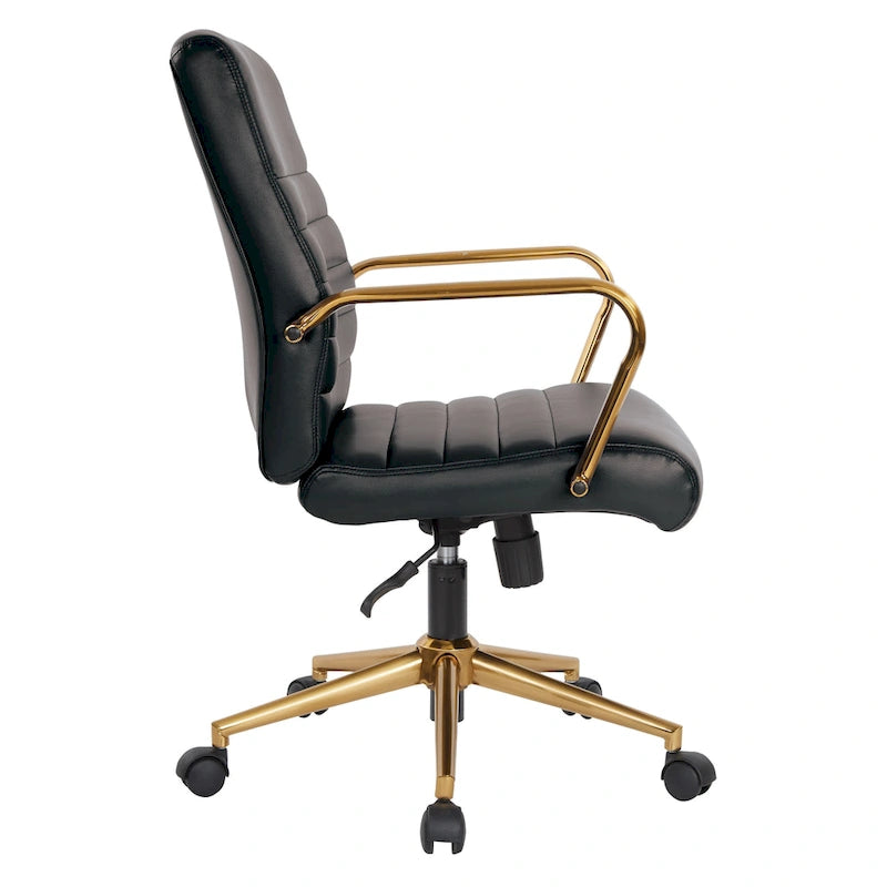 Mid-Back Faux Leather Chair