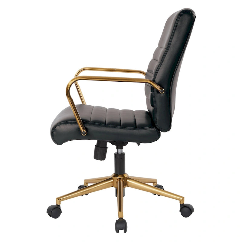 Mid-Back Faux Leather Chair