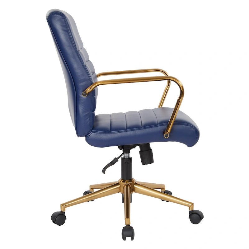 Mid-Back Faux Leather Chair
