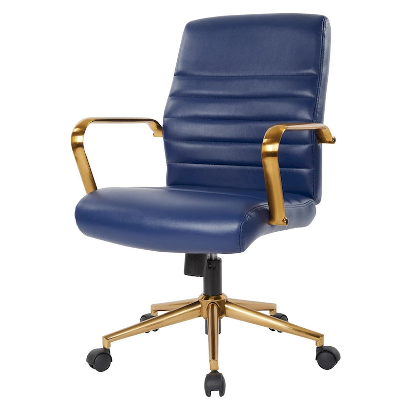 Mid-Back Faux Leather Chair