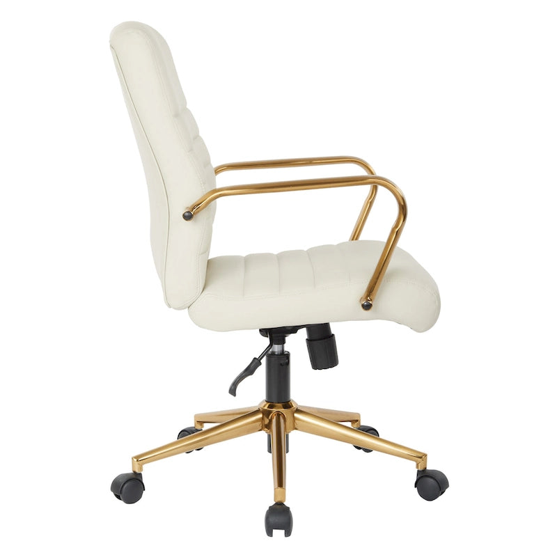 Mid-Back Faux Leather Chair