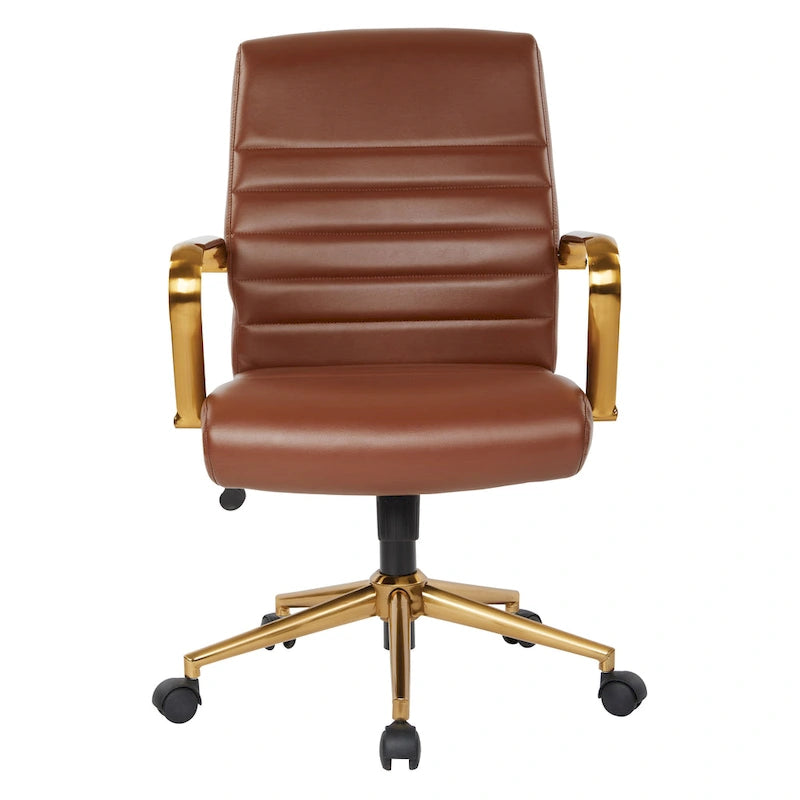Mid-Back Faux Leather Chair