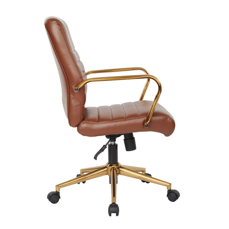 Mid-Back Faux Leather Chair