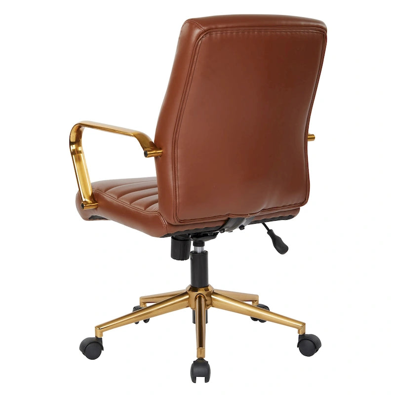 Mid-Back Faux Leather Chair