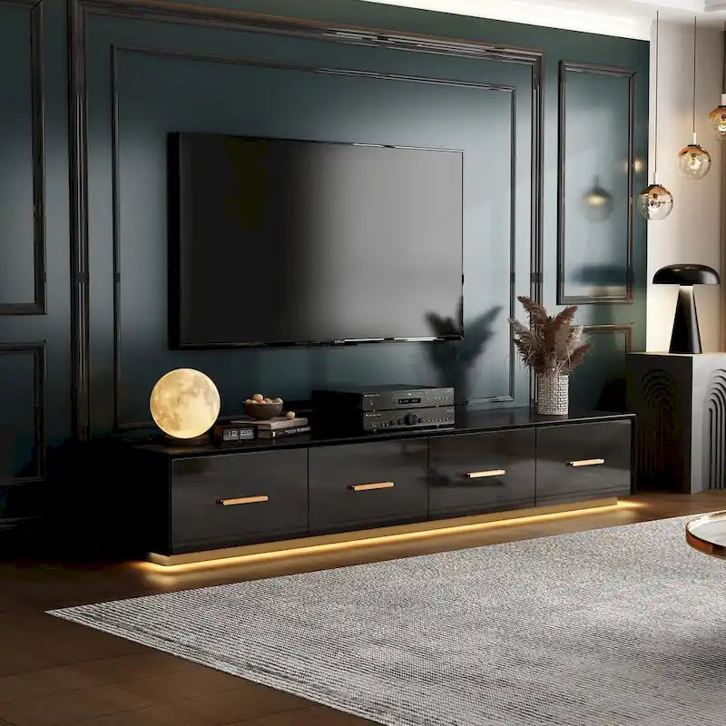 70,9 Console multimédia murale Solution de rangement chic pour cinémas maison