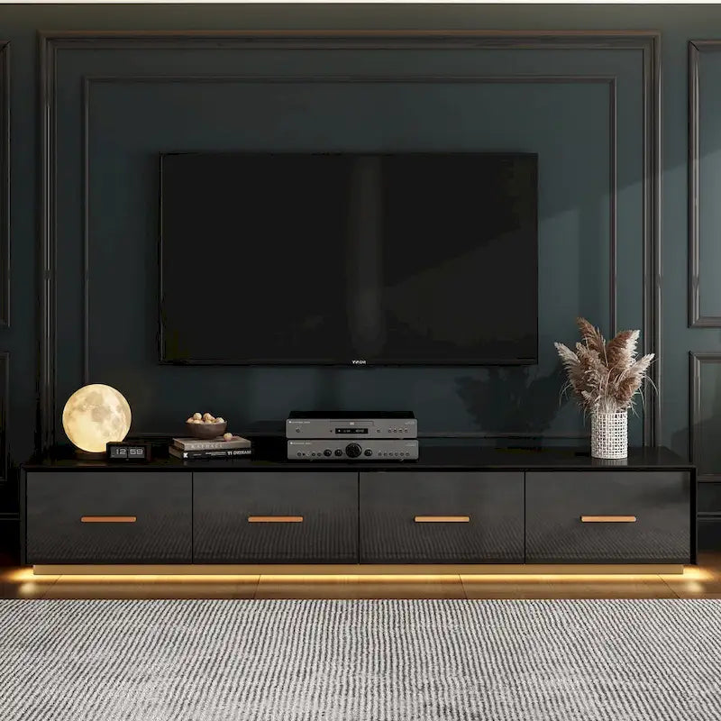 70,9 Console multimédia murale Solution de rangement chic pour cinémas maison