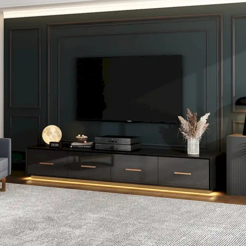 70,9 Console multimédia murale Solution de rangement chic pour cinémas maison