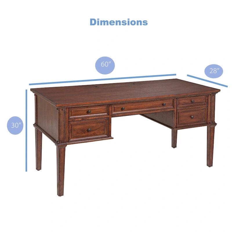 Vintage 60-inch Storage Desk