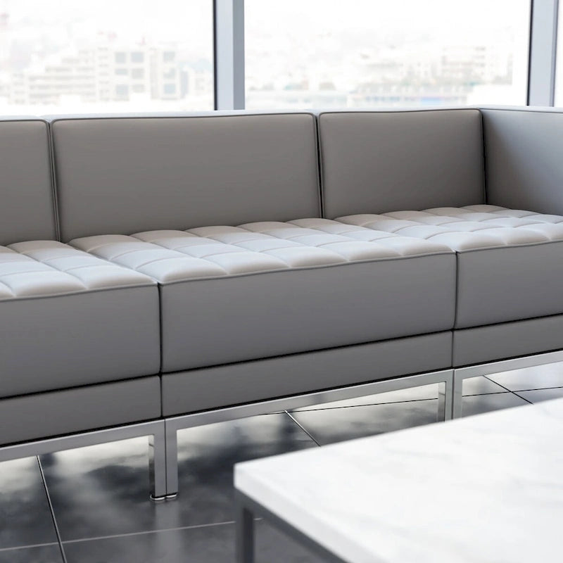 Contemporary LeatherSoft Middle Chair - 28W x 28.75D x 27.25H