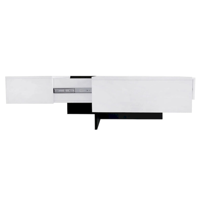 Table basse avec 4 compartiments de rangement cachés
