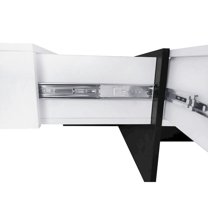 Table basse avec 4 compartiments de rangement cachés