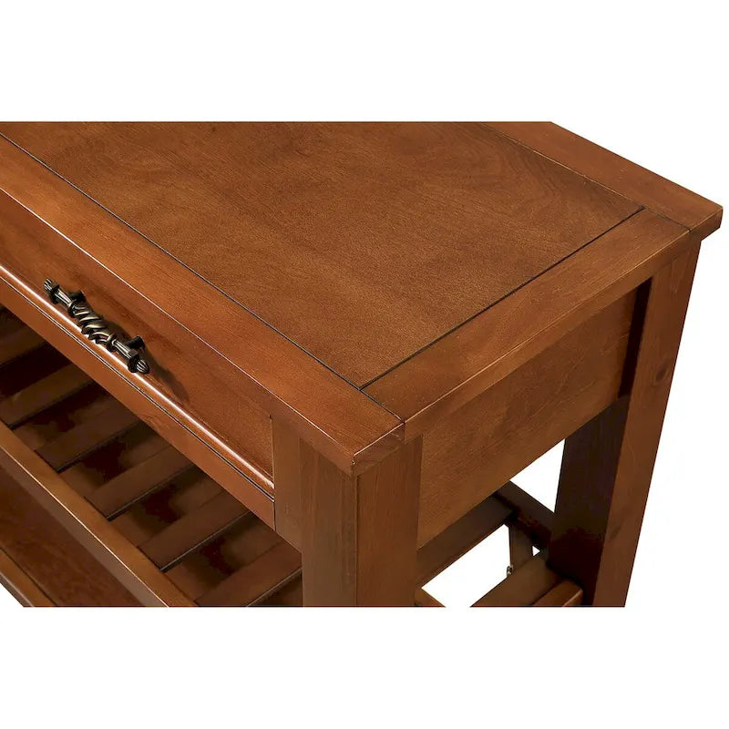 Table console de canapé avec 2 tiroirs de rangement et 2 étagères à niveaux, buffet en bois de 42 pouces pour salon, cuisine, entrée, couloir