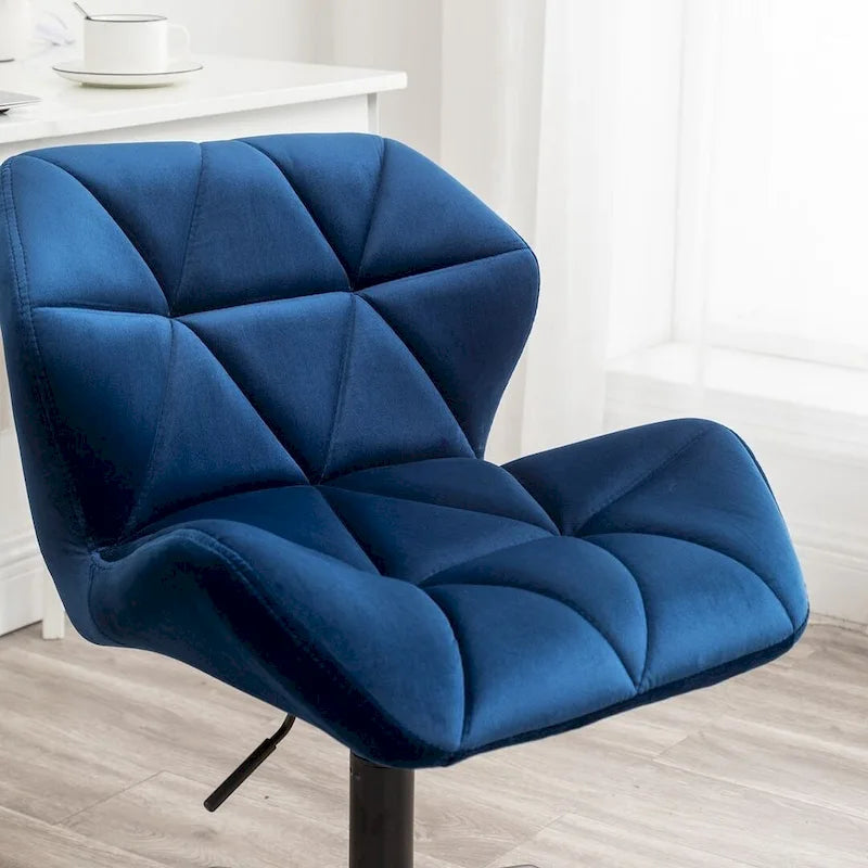 Chaise de bureau pivotante réglable sans accoudoirs, capitonnée de losanges