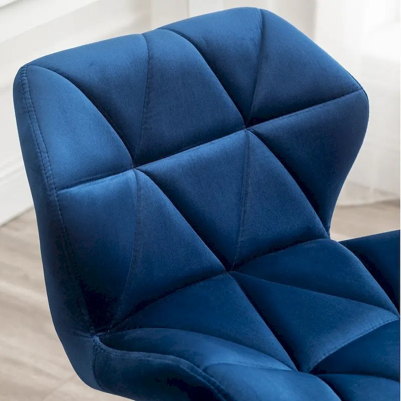 Chaise de bureau pivotante réglable sans accoudoirs, capitonnée de losanges