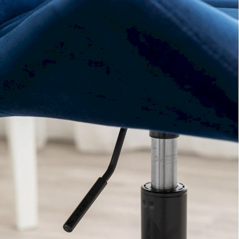 Chaise de bureau pivotante réglable sans accoudoirs, capitonnée de losanges
